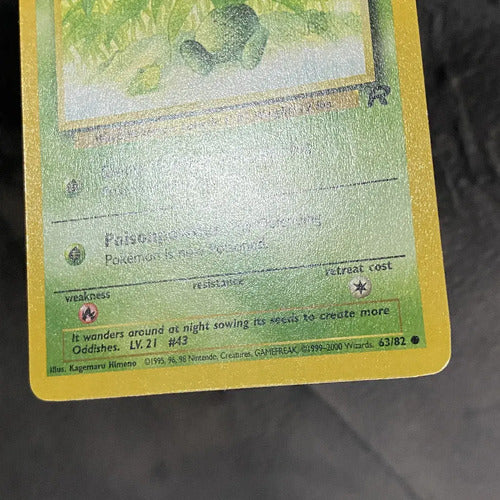 Lp Oddish Team Rocket Cartas Tcg Pokemon Vintage Oddish Inglés