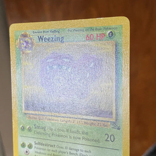 Lp Weezing Fossil Cartas Pokemon Tcg Vintage A Weezing Inglés