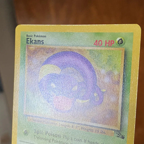 Near Mint Ekans Fossil Cartas Pokemon Tcg Vintage Ekans Inglés