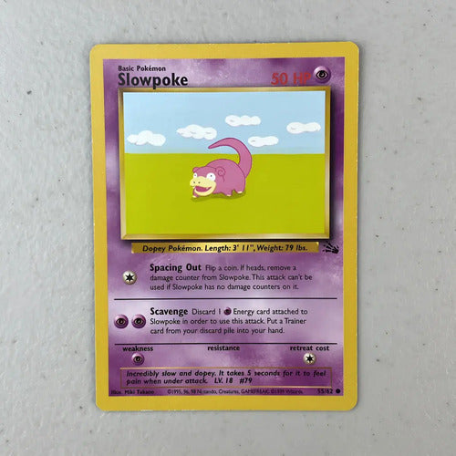 Lp Slowpoke Fossil Cartas Pokemon Tcg Vintage Slowpoke Inglés