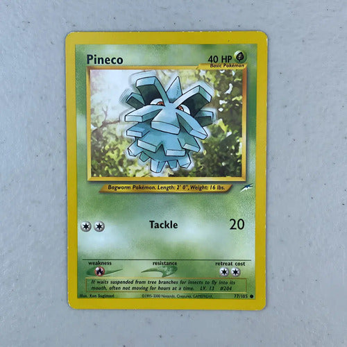 Damaged Pineco Neo Destiny Cartas Tcg Pokemon Vintage Pineco Inglés