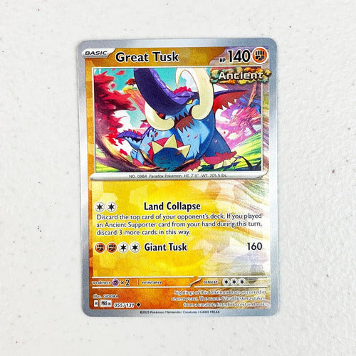 Poke Ball Great Tusk Prismatic Evolution Pokemon Tcg Great Tuskpoke Ball Pattern Inglés
