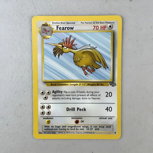 Damaged Fearow Jungle Cartas Tcg Pokemon Vintage A Fearow Inglés