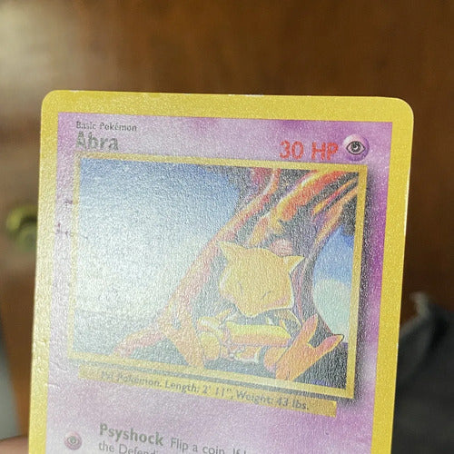Damaged Abra Base Set Cartas Pokemon Tcg Vintage Abra Inglés