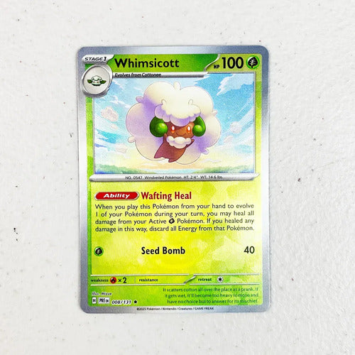 Poke Ball Whimsicott Prismatic Evolution Pokemon Tcg Whimsicott Inglés