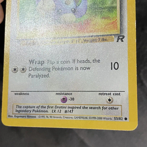 Hp Dratini Team Rocket Cartas Tcg Pokemon Vintage Dratini Inglés