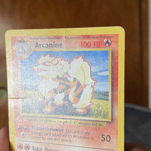 Damaged Arcanine Base Set Cartas Pokemon Tcg Vintage Arcanine Inglés