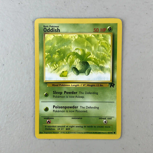 Lp Oddish Team Rocket Cartas Tcg Pokemon Vintage Oddish Inglés