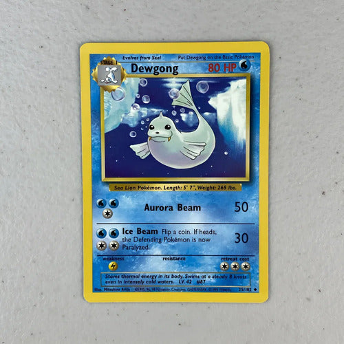 Near Mint Dewgong Base Set Cartas Pokemon Tcg Vintage Dewgong Inglés