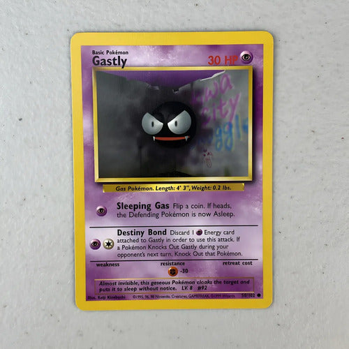 Lp Gastly Base Set Cartas Pokemon Tcg Vintage A Gastly Inglés