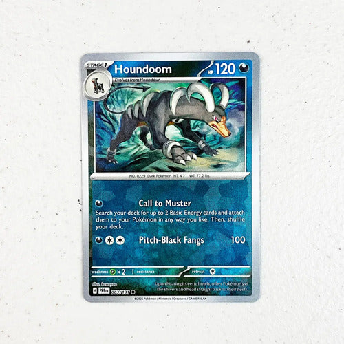 Poke Ball Houndoom Prismatic Evolution Pokemon Tcg Houndoom Inglés