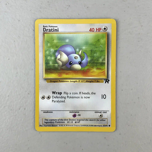 Hp Dratini Team Rocket Cartas Tcg Pokemon Vintage Dratini Inglés