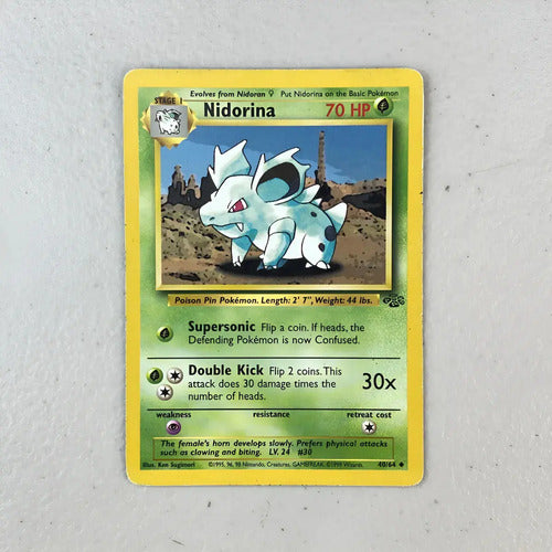 Hp Nidorina Jungle Cartas Tcg Pokemon Vintage Nidorina Inglés