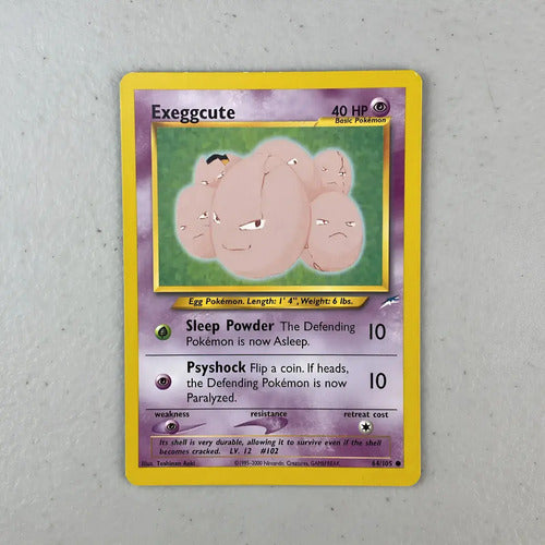 Nm Exeggcute Neo Destiny Cartas Tcg Pokemon Vintage Exeggcute Inglés