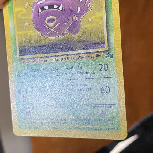 Lp Weezing Fossil Cartas Pokemon Tcg Vintage A Weezing Inglés