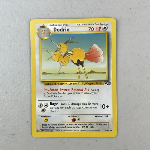 Damaged Dodrio Jungle Cartas Tcg Pokemon Vintage A Dodrio Inglés