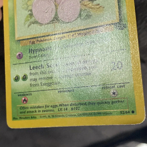 Hp Exeggcute Jungle Cartas Tcg Pokemon Vintage Exeggcute Inglés