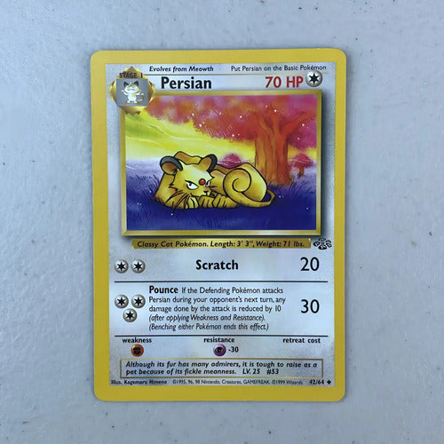 Nm Persian Jungle Cartas Tcg Pokemon Vintage A Persian Inglés