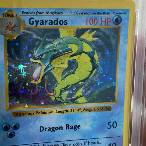 Psa 5 Gyarados Holo Base Set Shadowless Cartas Pokemon Tcg Gyarados Ingles