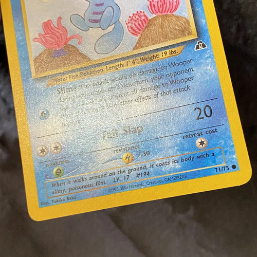 Lp Wooper Neo Discovery Cartas Tcg Pokemon Vintage Wooper Inglés