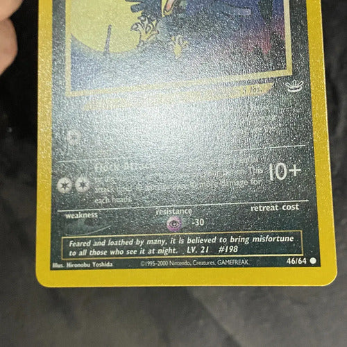Mint Murkrow Neo Revelation Cartas Tcg Pokemon Vintage Murkrow Inglés