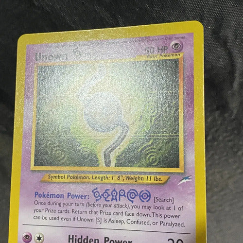 Damaged Unown S Neo Destiny Cartas Tcg Pokemon Vintage Unown S Inglés