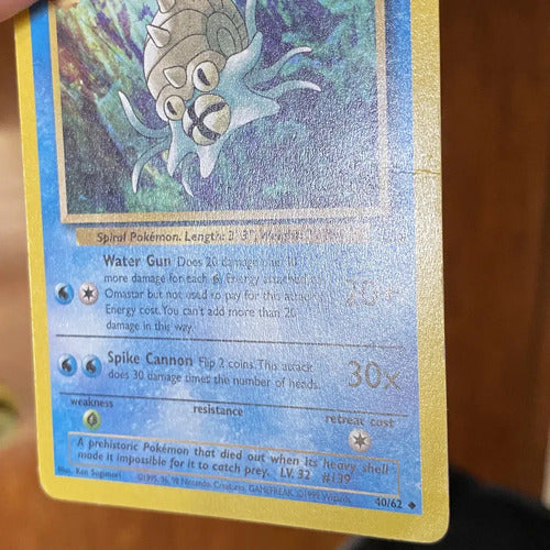 Damaged Omastar Fossil Cartas Pokemon Tcg Vintage Omastar Inglés