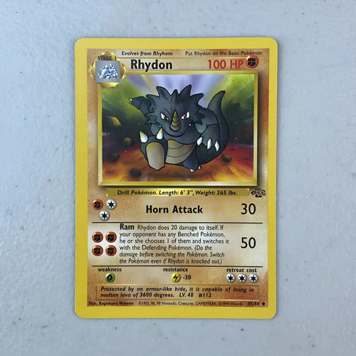 Nm Rhydon Jungle Cartas Tcg Pokemon Vintage Rhydon Inglés