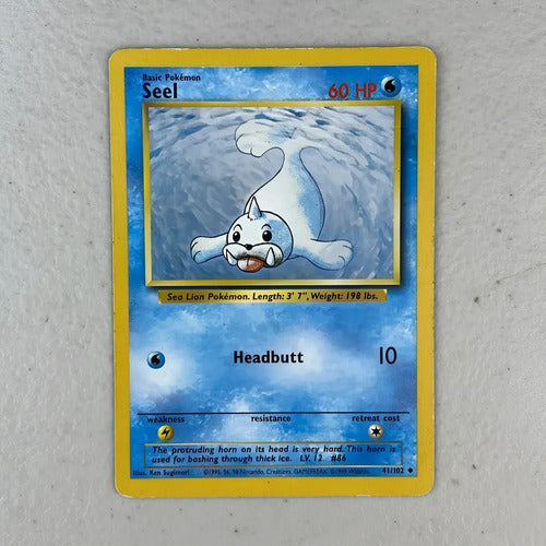 Damaged Seel Base Set Cartas Pokemon Tcg Vintage B Seel Inglés
