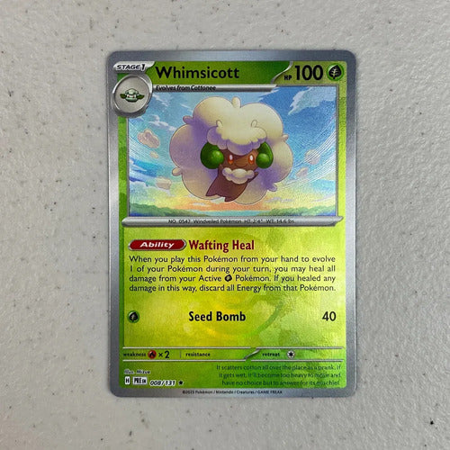 Poke Ball Whimsicott Prismatic Evolution Pokemon Tcg Whimsicott Inglés