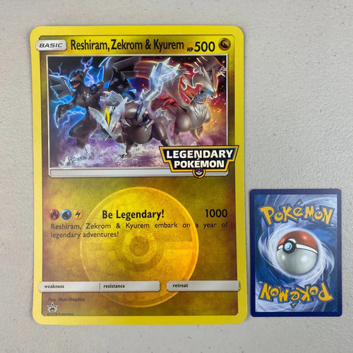 Carta Reshiram, Zekrom, Kyurem Promo Jumbo Near Mint Pokemon Reshiram Zekrom Kyurem Inglés