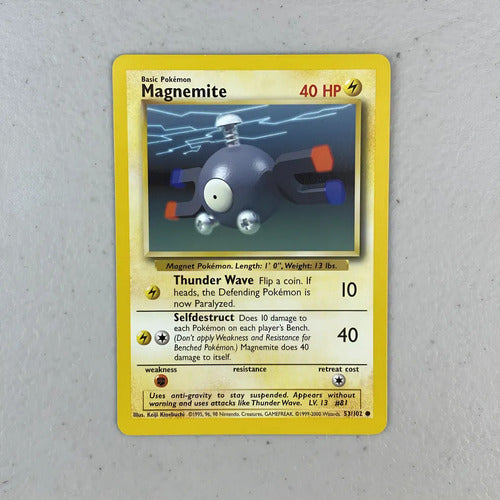 Nm Magnemite Base Set Cartas Pokemon Tcg Vintage Magnemite Inglés