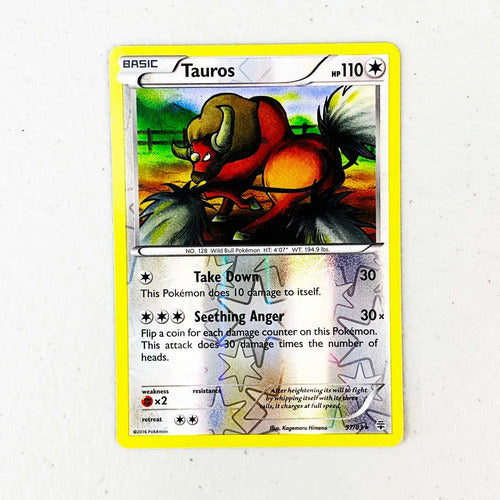 Mint Tauros Reverse Xy Generations Cartas Pokemon Tcg Tauros Inglés