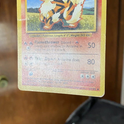 Damaged Arcanine Base Set Cartas Pokemon Tcg Vintage Arcanine Inglés