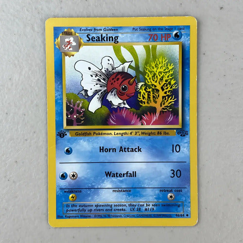 Damaged First Edition Seaking Jungle Cartas Tcg Pokemon B Seaking Inglés