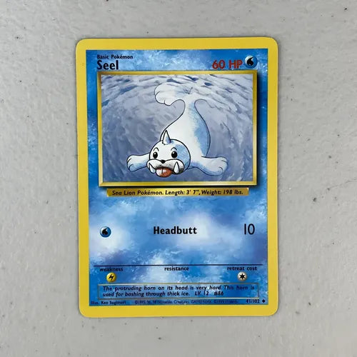 Near Mint Seel Base Set Cartas Pokemon Tcg Vintage A Seel Inglés