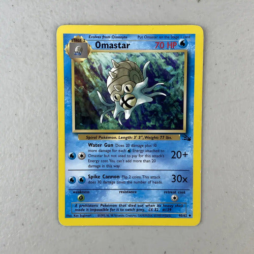 Damaged Omastar Fossil Cartas Pokemon Tcg Vintage Omastar Inglés