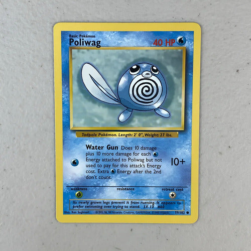 Near Mint Poliwag Base Set Cartas Pokemon Tcg Vintage Poliwag Inglés