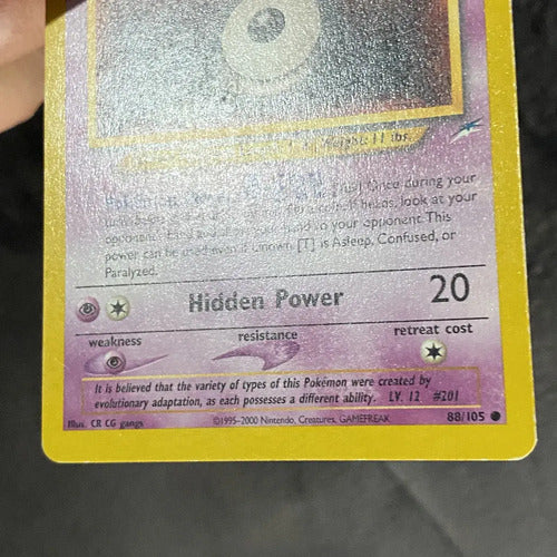 Lp Unown T Neo Destiny Cartas Tcg Pokemon Vintage Unown T Inglés