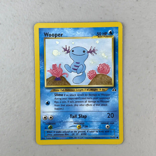 Lp Wooper Neo Discovery Cartas Tcg Pokemon Vintage Wooper Inglés