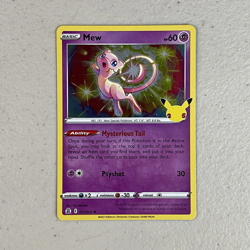 Near Mint Mew Holo Celebrations Cartas Pokemon Tcg Mew Inglés