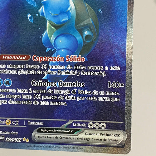 Heavily Played Blastoise Ex Sepcial 151 Cartas Pokemon Tcg Blastoise Ex Español