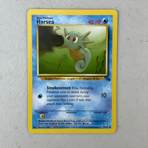 Mint Horsea Fossil Cartas Pokemon Tcg Vintage Horsea Inglés