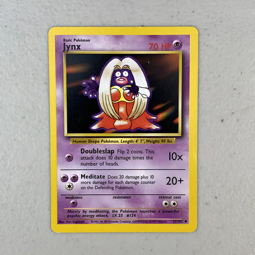 Damaged Jynx Base Set Cartas Pokemon Tcg Vintage Jynx Inglés