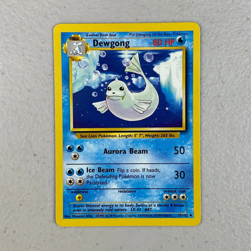 Near Mint Dewgong Base Set 1999 Vintage Cartas Pokemon Tcg Dwegong Inglés