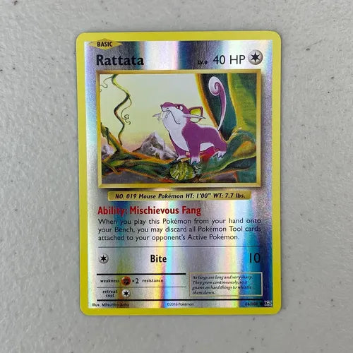 Lightly Played Rattata Reverse Evolutions Cartas Pokemon Tcg Rattata Inglés