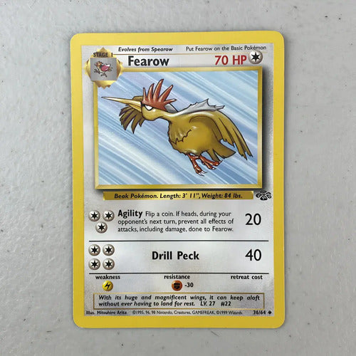 Near Mint Fearow Jungle Cartas Tcg Pokemon Vintage B Fearow Inglés