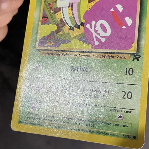 Damaged Koffing Team Rocket Cartas Tcg Pokemon Vintage Koffing Inglés
