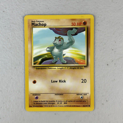 Near Mint Machop Base Set Cartas Pokemon Tcg Vintage Machop Inglés
