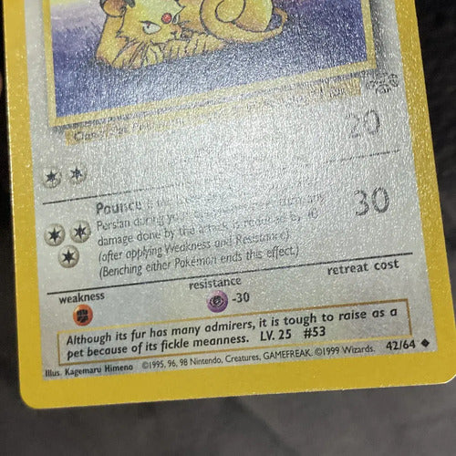 Mint Persian Jungle Cartas Tcg Pokemon Vintage B Persian Inglés